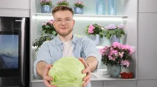 Gołąbek nadziewany tofu w bulionie warzywnym - przepis Pawła Sitarza