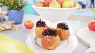 Pieczone jabłko z kaszanką i żurawiną - przepis Mikołaja Reya