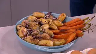 Pieczony kalafior z pastą orzechową z przepisu Jagny Niedzielskiej