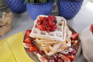 Amerykańskie śniadanie - gofry