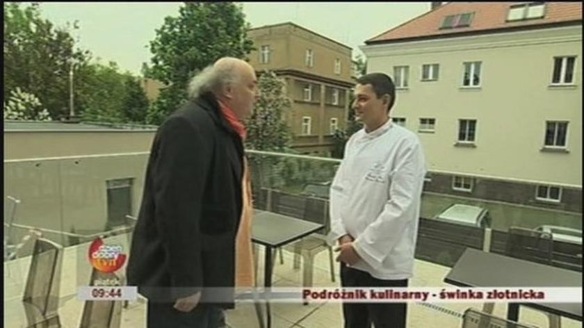 Maciej Nowak zachwycony świnką złotnicką