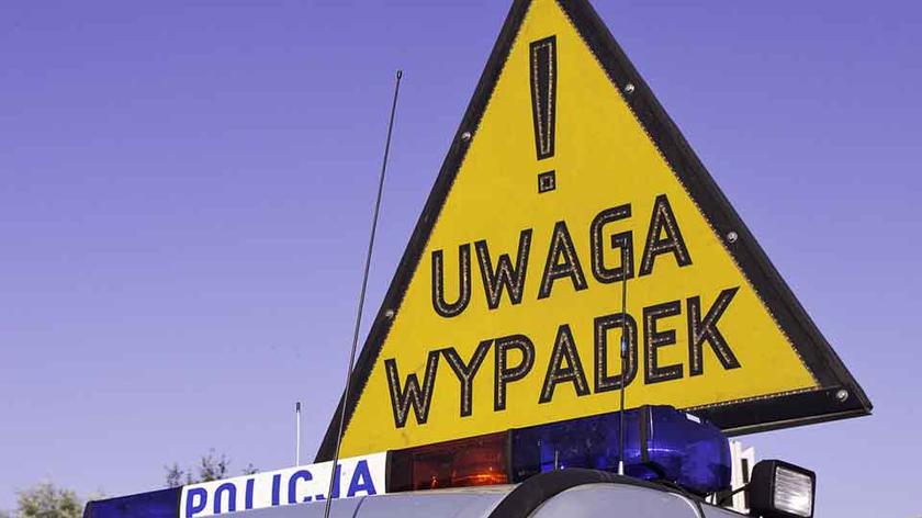 Uwaga wypadek - tablica informacyjna 