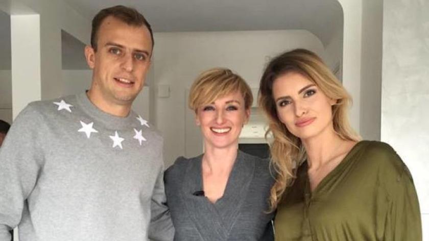 Ula Chincz i Kamil Grosicki z żoną