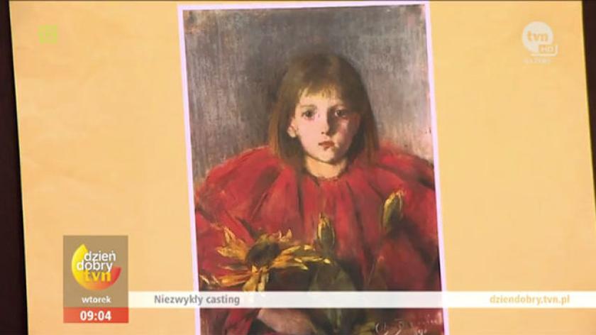 Obraz Olgi Boznańskiej "Dziewczynka ze słonecznikami"