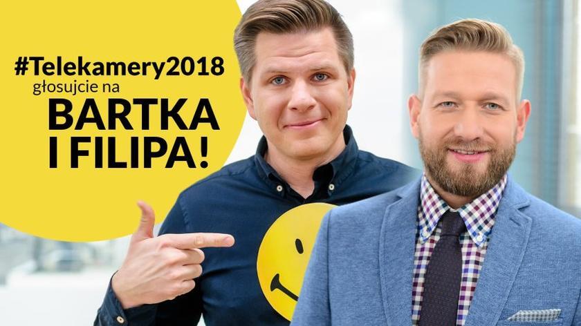 Filip Chajzer i Bartek Jędrzejak, nominowani w plebiscycie Telekamery. (driver)
