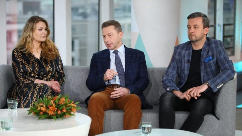 Katarzyna Piekarska, dr Hubert Maria Kowalczys i Krzysztof Skórzyński