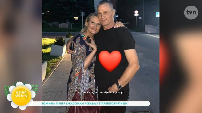 Dominika Tajner z partnerem