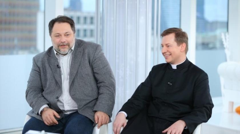 Marcin Celiński i ks. Paweł Rytel-Andrianik