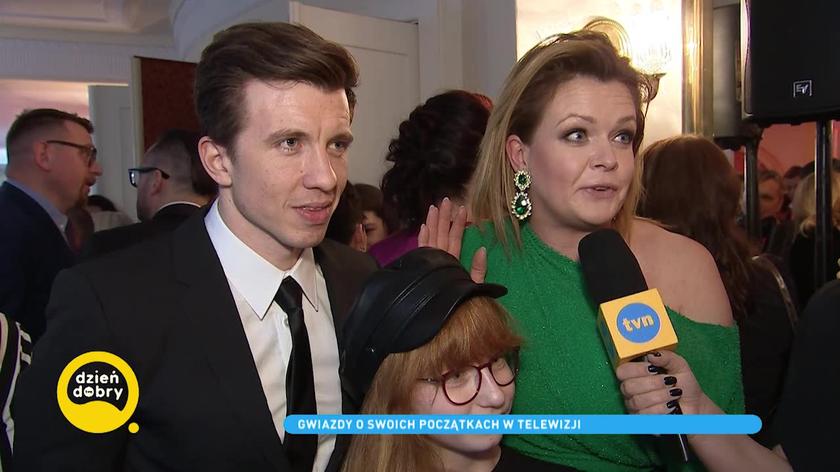Daria Widawska i Alan Andersz udzielają wywiadu 