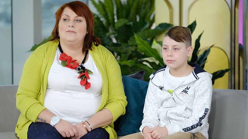 Kostek Stasiak z mamą