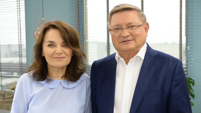 Wojciech Kostrzewa – Przewodniczący Kapituły Nagrody PRB i Monika Sajkowska – Laureatka 6. edycji Nagrody PRB im. Jana Wejcherta w kategorii „Działalność Społeczna”