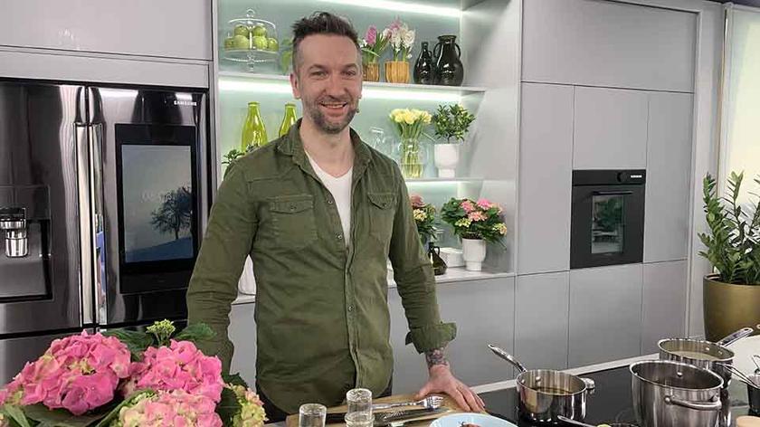 Przemysław Klima, restaurator z gwiazdką Michelin w kuchni Dzień Dobry TVN