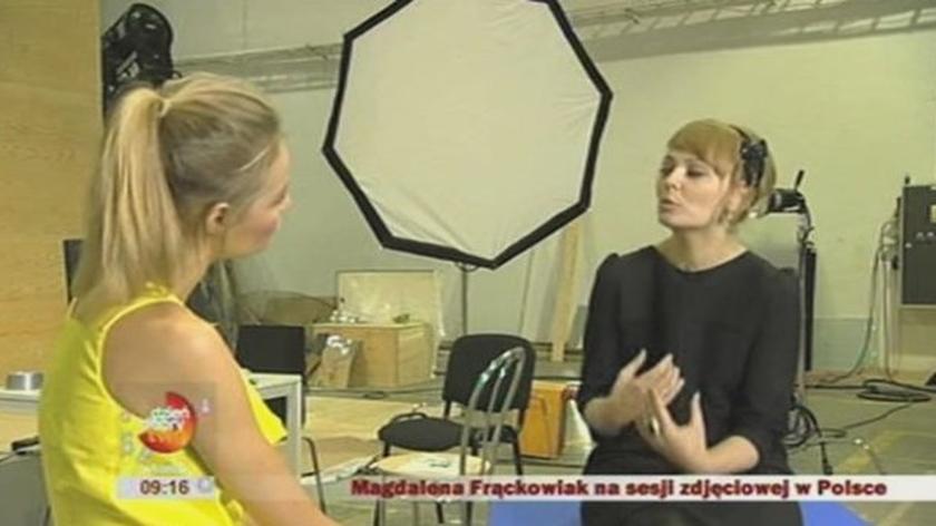 Magdalena Frąckowiak na sesji zdjęciowej w Polsce