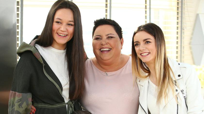 Magdalena Pałasz, Katarzyna Pałasz, Dorota Wellman i Marcin Prokop