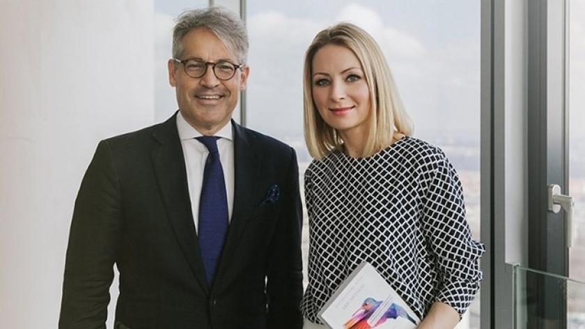 Katarzyna Olubińska i Eric Metaxas