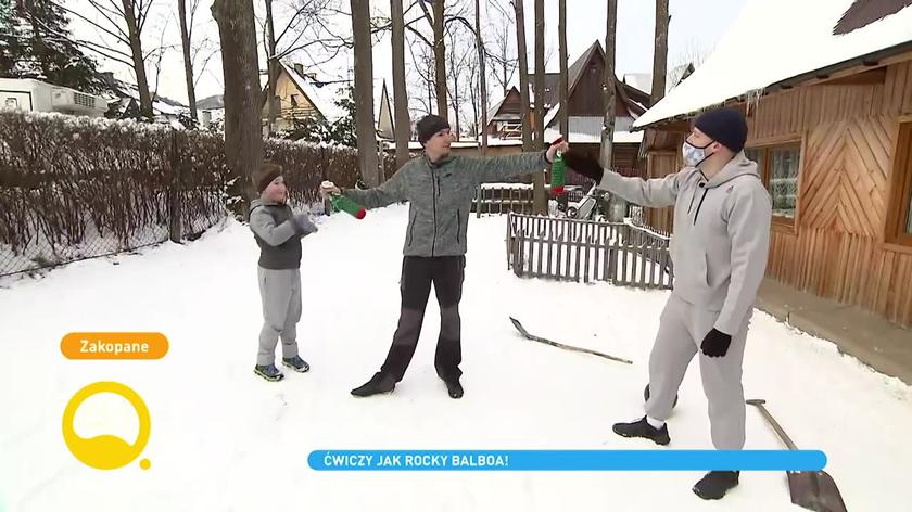 Mały góral podbił sieć ćwicząc jak Rocky Balboa 