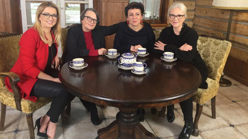 Kinga Burzyńska, Agnieszka Holland, Olga Tokarczuk i Agnieszka Mandat