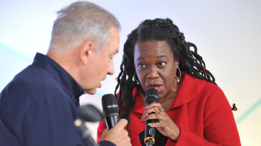 Tomasz Stockinger i Siggy Davis na scenie DDTVN 