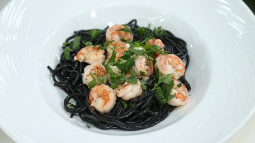 Makaron z krewetkami