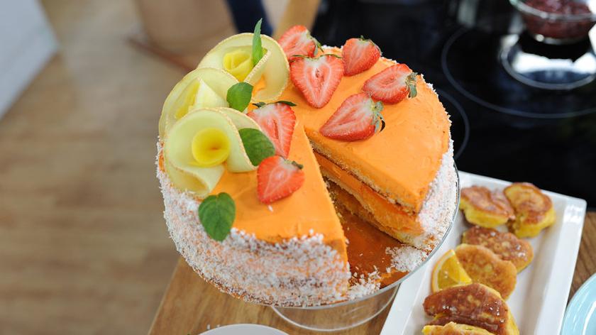 Tort dyniowo-pomarańczowy