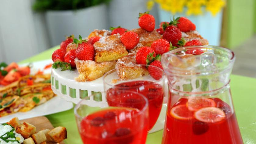 lemoniada, truskawki