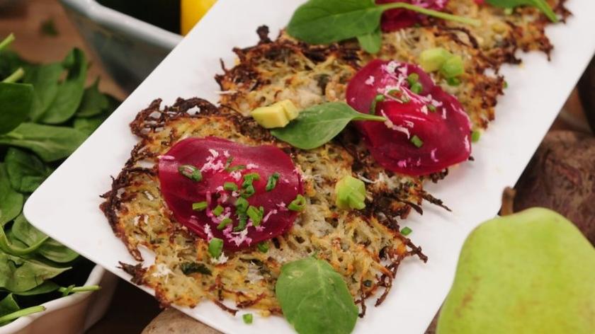 Ziemniaczany placek z burakami