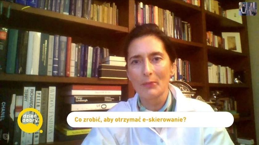 prof. Katarzyna Kokocińska, Dzień Dobry TVN, e-skierowania