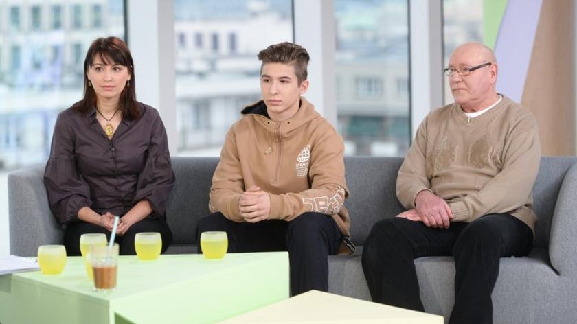 Irena Karlova, jej syn Żenia i Bogdan Kosik
