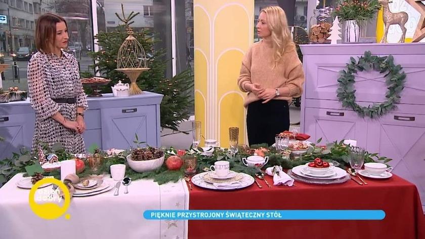 jak udekorować świąteczny stół, porady w Dzień Dobry TVN, wigilijny stół, trendy świąteczne, tradycyjne dodatki