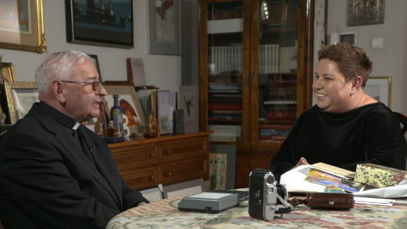 Dorota Wellman i bp. Tadeusz Pieronek