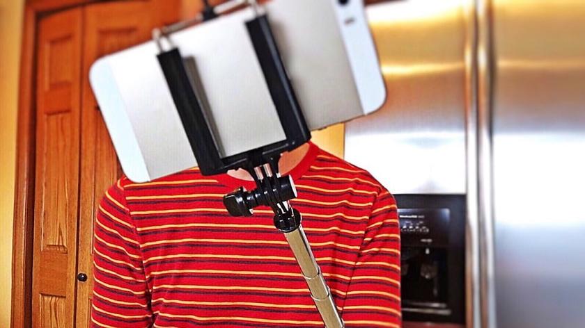 selfie, telefon komórkowy, zdjęcie