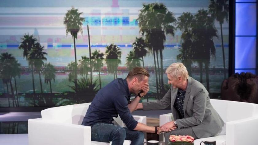 Łukasz Jakóbiak i Ellen DeGeneres