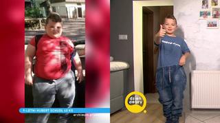9-letni Hubert schudł 40 kilogramów. 