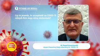Czy szczepionki przeciwko COVID-19 różnią się skutecznością? Dr Paweł Grzesiowski rozwiewa wątpliwości 