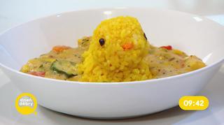 Kreatywne gotowanie: gulasz warzywny z kaczuszką z ryżu