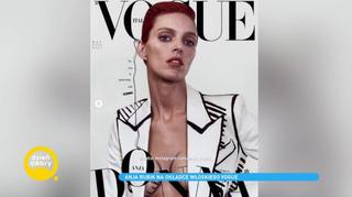 Dwie odsłony Anji Rubik - rudowłosa na okładce Vogue Italia i androgyniczna w Vogue L'Uomo 