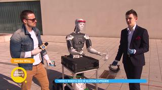 Uczeń, który jest współtwórcą robota humanoidalnego NEO, teraz razem z nim drukuje przyłbice dla szpitali