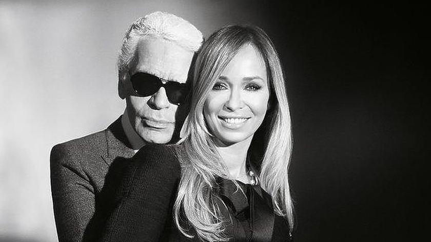 Karl Lagerfeld i Joanna Przetakiewicz