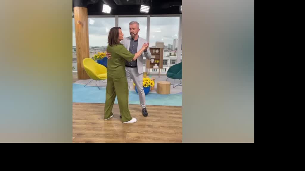 Ewa Drzyzga i Krzysztof Skórzyński tańczą