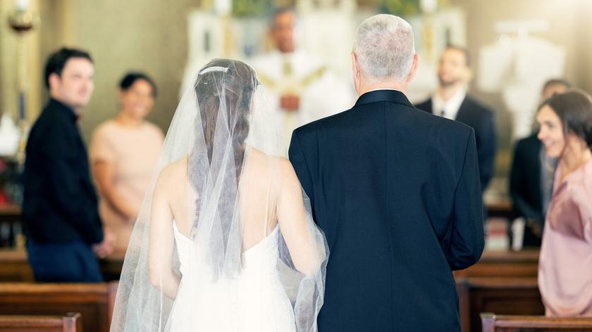 panna młoda z ojcem 