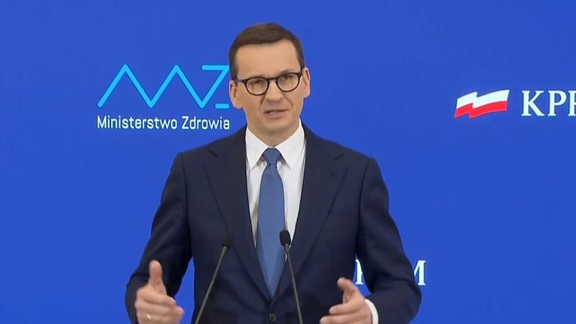 Mateusz Morawiecki na konferencji prasowej