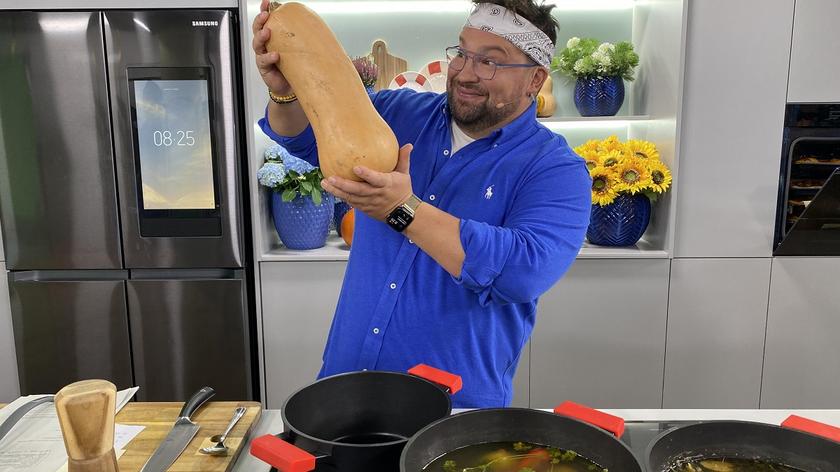 Szymon Czerwiński w kuchni Dzień Dobry TVN