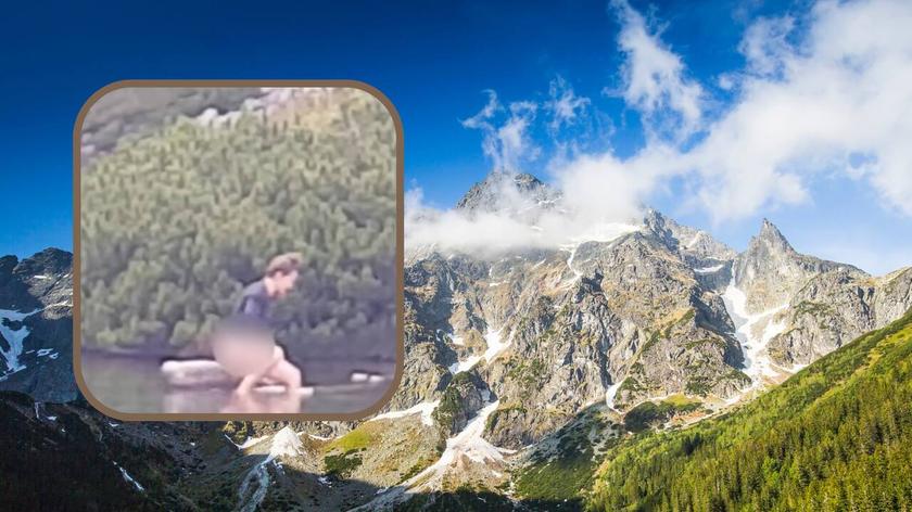 Tatry, Nagranie z turystką w strumieniu