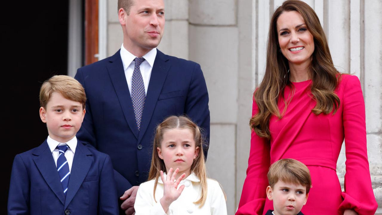 Księżna Kate, książe William, książęta George i Louis oraz księżniczka Charlotte