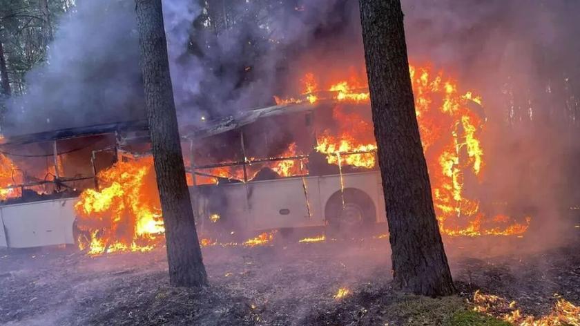 pożar autobusu
