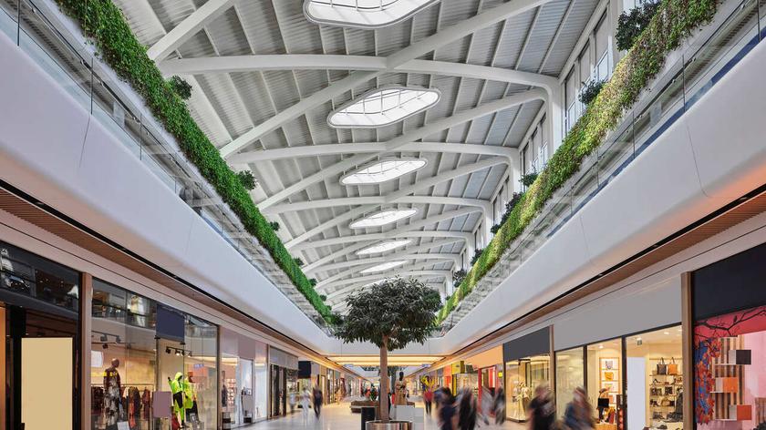 Wnętrze centrum handlowego