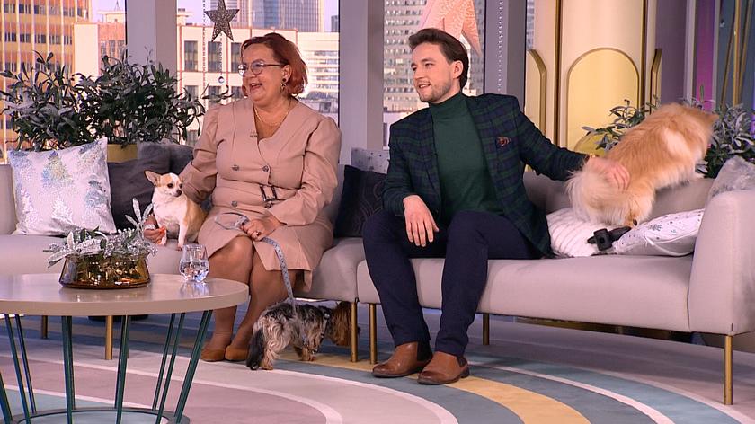 Izabela Zeiske z synem Joachimem w studio DDTVN