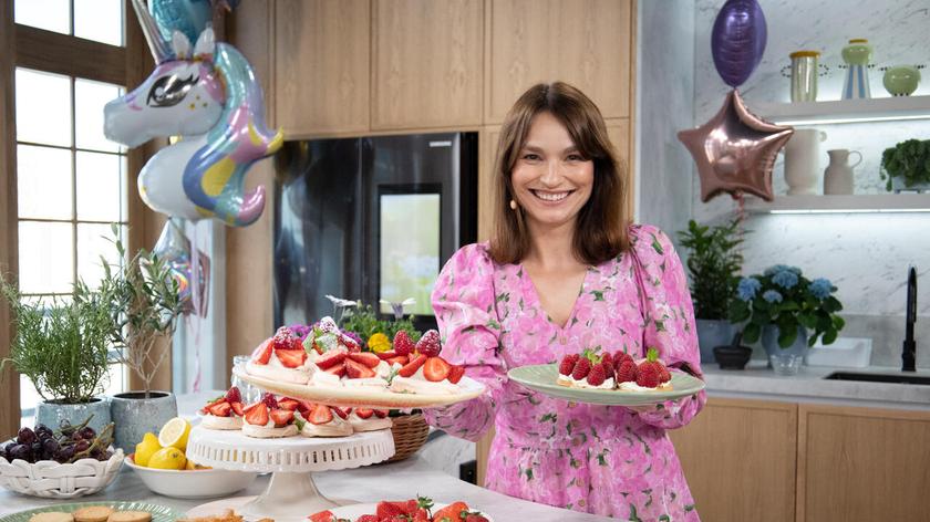 Ania Starmach w kuchni Dzień Dobry TVN.