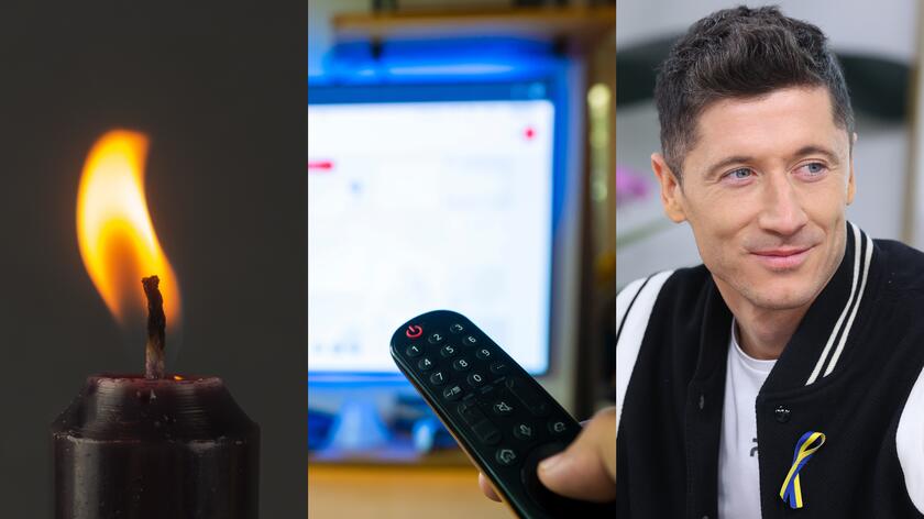 świeczka, pilot do telewizora, Robert Lewandowski