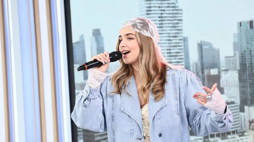 Julia Pośnik na scenie Dzień Dobry TVN